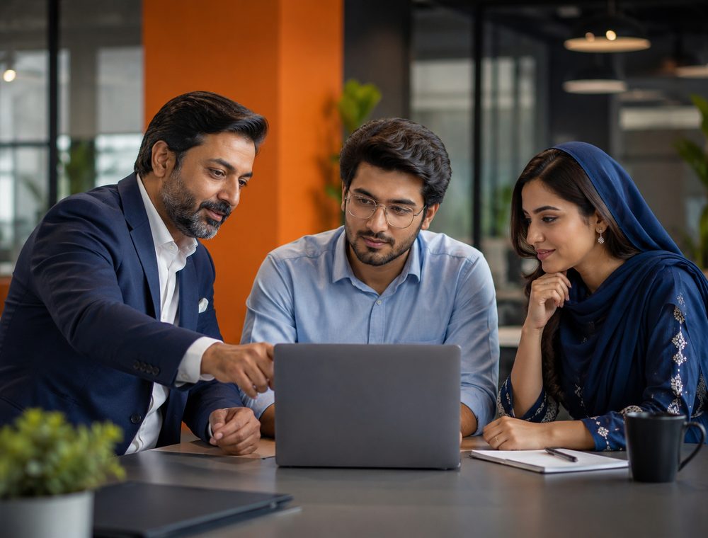 Industry mentor guiding professionals at The Career Lab